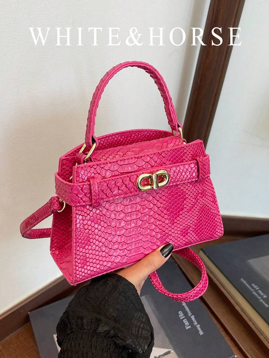 Fashionable Snakeskin Women's Bag, Premium Texture Mini Handbag, New Style Crossbody Shoulder Bag, Lightweight Luxury