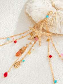European And American Cross-Border Colorful Tassel Vacation Bikini Accessory Exotic Ins Starfish Shell Pendant Body Chain For Women - Multicolor - View 5