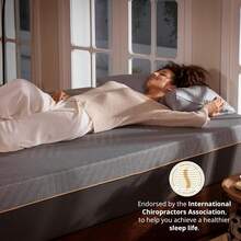 RAO9 EGOHOME 12 Inch Full Foam Mattress Back Pain, Cooling Copper Gel Bed In A Box, Foam Made In USA, CertiPUR-US Certified, Therapeutic Medium Firm, Double 54x75x12 Black - 12 Inch - View 7