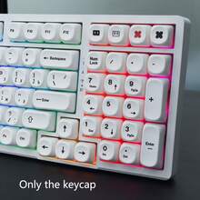 PBT Material White Keycaps, MOA Height, Rounded Shape, Cyrillic Letter Characters, 6.25U Space Bar, Compatible With MX Switches (Keycap Set Only) - View 4