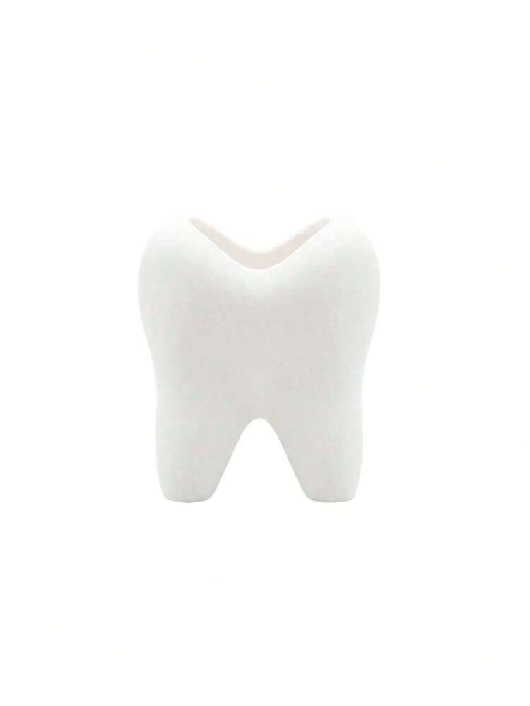 Tooth-Shaped Toothbrush Holder, Creative Fun Toothbrush Holder, Portable Toothbrush Holder, Desktop Storage Decorative Container, Can Hold Toothbrush, Toothpaste And Bathroom Supplies, Warm Home Bathroom Decoration - Multicolor - View 10