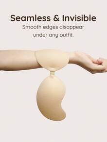 SHAPORA 2 Pcs Strapless, Backless, Mango Sticky Bra, Push Up Bra ,Strapless Cleavage Self-Adhesive Invisible Style, Suitable For Wedding Dresses/Formal Gowns - color - View 3