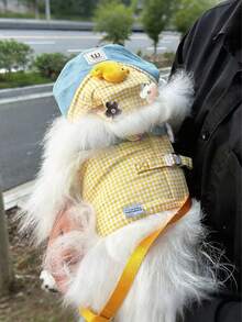 1pc Dog Harness Vest With Leash, Outdoor Sun Hat, Suitable For Cats, Can Be Used As Dog Walking Leash - Multicolor - View 7