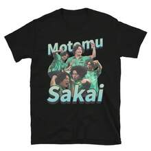 Camiseta Unisex Motomu Sakai para el Campeonato  de Dardos, 100% Algodón, Clásica y Casual para Hombre, hecha de tela de algodón suave, cuello redondo, manga corta, camiseta casual para uso diario y actividades al aire libre. - Negro - Ver 1