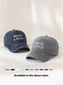 1 pieza Gorra de béisbol unisex de unicolor desgastada, visera deportiva vintage lavada, transpirable, adecuada para salidas diarias, pesca, viajes al aire libre - Multicolor - Ver 16