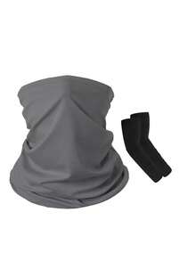 1pc/Sleeve With Face Mask Unisex Solid Color Balaclava Face Mask, Skiing Face Mask, Football Sports Use, Lightweight And Portable, Sun Protection, Cycling Dedicated. - Multicolor - View 4