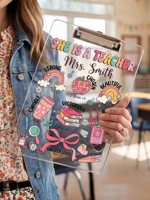 Tableaux d'écriture décoratifs en acrylique transparent personnalisables, cadeau parfait pour les enseignants, convient pour les bureaux de classe, la rentrée scolaire et les fournitures de bureau de classe. Disponible en sets de une pièce, trois pièces et cinq pièces. - Multicolore - Voir 9