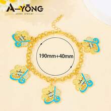 Fashion Dubai Hip-Hop Style 21K Gold Plated Middle Eastern Islamic Lucky Bracelet, Italian Women's Party Jewelry - Pendant Bracelet - View 24