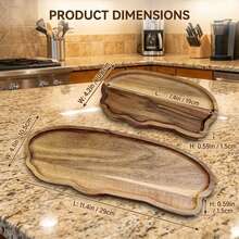 1pc Multifunctional Wooden Tray, Cheese Board, Dessert And Steak Plate, Japanese Style Tray, Suitable For Home, Cafe, Restaurant And Holiday Party - View 3