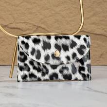 Fashion Leopard Print Coin Purse Card Holder Mini Wallet Small Pouch Storage Bag - Black and White - View 7
