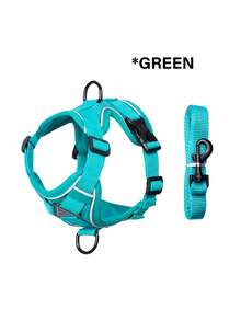 2pcs Set, Adjustable Pet Harness + Leash, Escape-Proof Design, Soft Comfortable Breathable Fabric, Reflective For Night, Suitable For Cats And Small Dogs - Multicolor - View 14