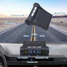 Solarbetriebenes TPMS-Reifendruckkontrollsystem mit 4 Reifensensoren, Digitales Reifendruck- und Temperaturüberwachungssystem für Fahrzeuge, Geeignet für interne und externe Sensoren - Solar-Reifendruckkontrollsystem - Übersicht 5