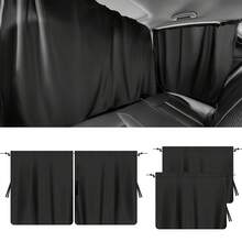 YAIUZGOO 4 piezas Cortinas de privacidad para coche, ajuste universal, bloqueo de luz & protección UV, adecuadas para viajes, camping, siestas y estacionamiento - B - Ver 4