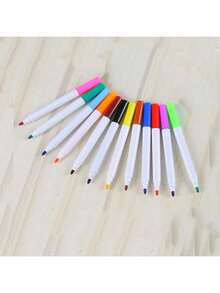 12 Colors/1 Pack Whiteboard/Blackboard Colorful Writing, Drawing, Painting Pens, Erasable Without Traces (Wet Wipe), For Children And Students, Writing, Doodling, Painting, Water-Based Markers - Sets - View 4
