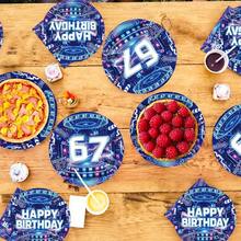 10/20/40pcs 6/7 Number Neon Cyberpunk Style Disposable Paper Plates, 6th/7th Birthday Party Decorations - 6 7Meme - View 6