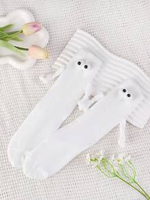 1 Pair/4 Pairs Magnetic Hand-Holding Socks, Novel And Fun Socks For Women And Men, Suitable For Couples, Gift For Boyfriend, Cute Mid-Calf Socks - Multicolor - View 11