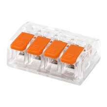 緊湊型接線連接器 透明槓桿式接線端子塊 AWG 24-11 快速接斷電纜連接器 - 盒裝 - 查看 1