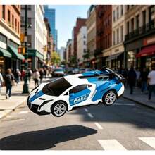 藍白警車玩具，聲光開門仿真超級跑車模型，3D POLICE 警用裝飾塗裝，生日聖誕新年兒童節精緻禮盒包裝，優質玩具 - 彩色 - 查看 5