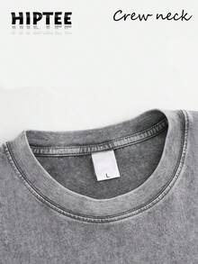 With Ring On Hand - 100% Cotton Women's T-Shirt Lauren Hill Letter Print Y2k Vintage Tee Casual Summer Plus Size Top - Niche Graffiti Prints Shirts - Washed T - Grey - 查看 4