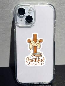 50PCS Christian Faith Cross Stickers, Inspirational Bible Verse Decals For Planner, Notebook, Phone Case & Faith-Themed Crafts - Multicolor - View 3