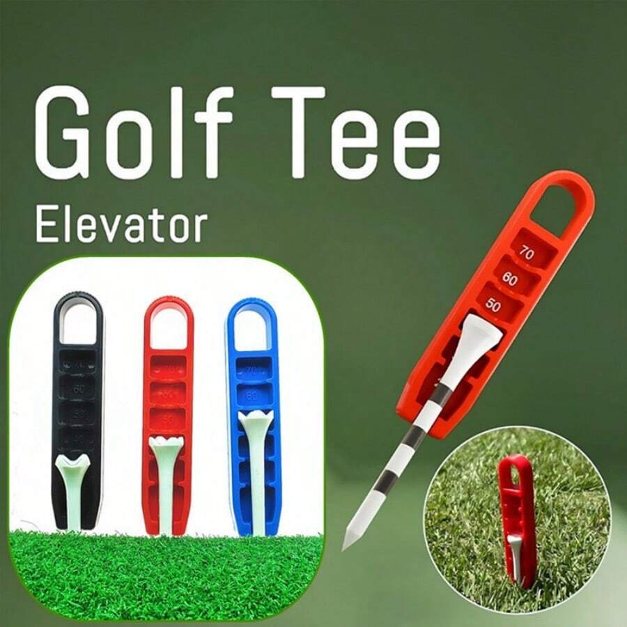 2pcs Golf Ball Tee Depth Setter And Puller, Precise Height Adjustment And Lifter - Multicolor - View 1