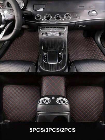 5pcs/3pcs/2pcs Car Floor Mats, Car Foot Mats, Front Row Mats, Second Row Mats, Full Set Front & Rear Anti-Slip Carpets, For Interior Protection, Car Interior Accessories, Fit For Sedans, SUVs, Trucks, Universal All-Weather Protective Carpet