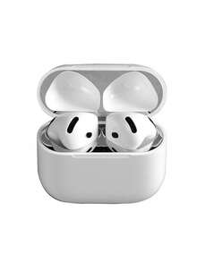 1/2/3/4/5 Stück Metall-Staubschutz-Aufkleber Schutzhülle, mit Verpackung, kompatibel mit AirpodsPro 2 1 AirPods3/4/Pro3 - Silber - Übersicht 6