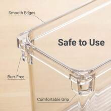 1/3/6pcs Acrylic Desktop Storage Box, Drawer-Style Combination Organizer, Cosmetic Storage, Suitable For Multiple Scenarios, Home Desktop And Drawer Organizer - Transparent - View 7
