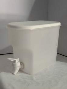 1PC Leak-Proof Sealed Cold Water Pitcher With Built-In Spigot, No Spillage When Pouring, Flat Design Specifically For Refrigerator Storage, Space-Saving. Large Capacity For Cold Brew Tea, Lemonade, Juice, Dust-Proof And Fresh-Keeping, Clean And Convenient For Cold Drinks In Summer, Practical And Refreshing. - Multicolor - View 2