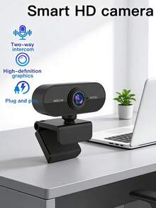1080P Full HD Auto Focus Webcam, Built-In Microphone And Privacy Cover, USB Plug And Play Computer Camera, 360° Rotatable Clip-On Webcam, Suitable For Online Meetings, Online Classes, Live Streaming, Video Calls - View 4