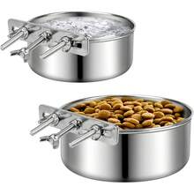 Cuencos de Alimentos y dispensadores de Agua de Acero Inoxidable shineme para Perros Grandes y medianos (.0x3.'' + 6.2x2.5'') - S (4,7 x 2,1" y 3,9 x 1,9") - Ver 9