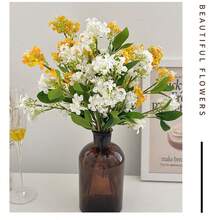 1pc Artificial Osmanthus Flower, Decorative Artificial Golden Osmanthus, High Quality Artificial Lilac Flower, Home Living Room Decoration Wedding Scene Arrangement Artificial Flower, Suitable For Decoration - Multicolor - View 4