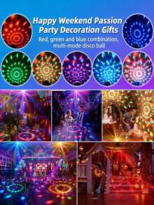 USB Powered Disco Ball Light - Multi-Function Indoor/Outdoor Crystal Ball Projection Lamp, Suitable For Party, Karaoke, Car, Birthday Decoration - Magic Ball - View 5