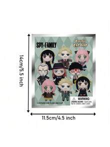 Crunchyroll 1個 Spy X Family 正版授權 3D 泡棉神秘盲袋夾飾，含 Loid、Anya、Yor Forger 等隨機角色，可愛收藏款包包掛飾，Spy X Family 粉絲理想裝飾與驚喜禮物 - 彩色 - 查看 11