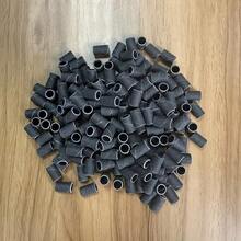 Conjunto de 240 Grãos 3mm Mini Bandas de Lixamento, Mangas de Lixamento de Unhas com Mandril, Para Preparação de Unhas Naturais, Polimento e Suavização de Superfície - Preto - Visão 5