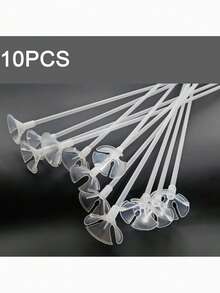 10pcs Transparent Balloon Stick Holders - DIY Bobo Balloon, Wedding Costume Props - View 9