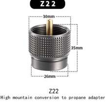 CAMPINGMOON Outdoor Camping Kitchen Pressure Relief Inflator Valve Propane To Isobutane Adapter Propane To Isobutane Converter Aluminum Alloy Propane Interface Accessory Z10 Z11 Z13 Z13M Z15 Z20 Z22 - A - View 15