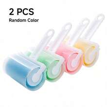 2/1pc Washable Lint Roller With Cover, Reusable Pet Hair Remover, Clothing Lint Roller, Portable Dust Roller, Suitable For Sofa, Carpet, Bedding And Car Seats, Multi-Functional Home Care Tool, Travel Cleaning Accessory, Gift For Pet Owners And Families - Multicolor - View 11