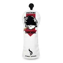 Street Style Embroidered Golf Wood Headcover, Black And White Colors Available, Eye-Catching Design, Golf Protective Cover - White - View 11