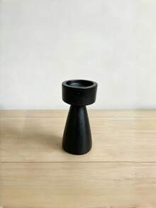 1pc Geometric Candle Holder, Modern Minimalist Design, Perfect For Home Tabletop Decor - Black - View 7