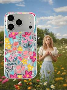 GIIPPA 1pc Ditsy Floral Pattern Design, Phone 17 Pro Max Phone Case, Compatible With Phone 16 Pro Max, 15 Pro Max, 14 Pro Max, Korean Style High-End Fashionable And Fun Phone Case, Compatible With 11/12/13/14/15/16 Pro Max Plus, Elegant Design Suitable For Men And Women, Perfect Gift For Girlfriend On Christmas, Valentine's Day, Easter, Wedding Season And Birthday! - Multicolor - View 7