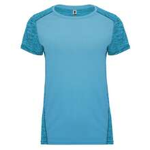 Roly Womens/Ladies Zolder T-Shirt - Turquoise/Heather Turquoise - View 2