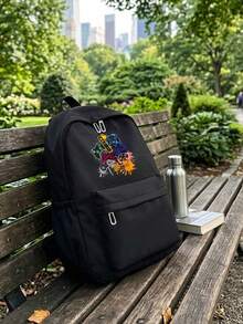 極簡純色遊戲控制器印花多功能大容量學生背包/開學書包 - 彩色 - 查看 2