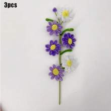 Pipe Cleaning Flowers Daisy Chenille Stem Daisy Flower Crafts Artificial Daisy Bouquet Creation, Birthday Graduation Wedding Holiday Gift - Multicolor - View 14