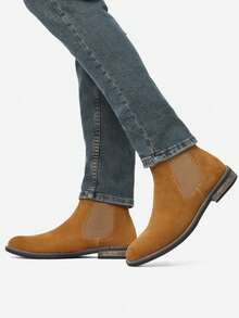 Chelsea Suede Boots For Men - Camel - View 5