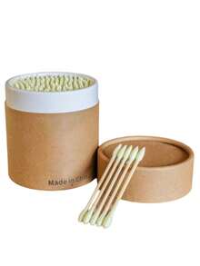 1 Box Of Bamboo Double-Ended Cleaning Swabs, 200pcs Disposable Cleaning Swabs, Suitable For Nail Art And Makeup, Face Towel, Cotton Buds, Makeup Wipes - Multicolor - View 17