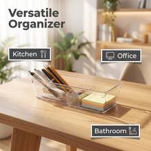 1/3/6pcs Acrylic Desktop Storage Box, Drawer-Style Combination Organizer, Cosmetic Storage, Suitable For Multiple Scenarios, Home Desktop And Drawer Organizer - Transparent - View 6