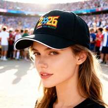2026 World Cup, Men's & Women's Embroidered Baseball Cap, Breathable Cotton Adjustable Hat, Various Patterns Suitable For Casual Daily Wear - A - View 6