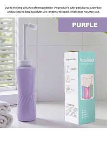1pc Portable Travel Sitz Bath Bottle, Leak-Proof Women's Hygiene Cleaning Spray Bottle, Portable Intimate Area Hygiene Cleanser, Large Capacity Hand-Held Bidet, 500ml - Multicolor - View 9
