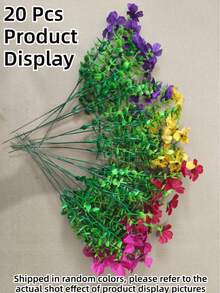 4/8/20 Bundles Indoor/Outdoor Artificial Flowers, Waterproof, Windproof, Non-Fading, Realistic Faux Flower Plants Suitable For Indoor/Outdoor Gardens, Porches, Windowsills, Home, Weddings, Rustic Style, Party Decor, Balcony Decoration, Outdoor Artificial Flowers, UV-Resistant Faux Plastic Flowers, Artificial Greenery Decor, Hanging Baskets, Kitchen Home Vase Arrangements (6 Colors) - Multicolor - View 8